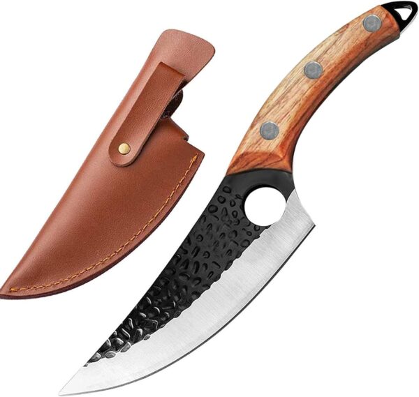 Butcher Knife with Wooden Handle