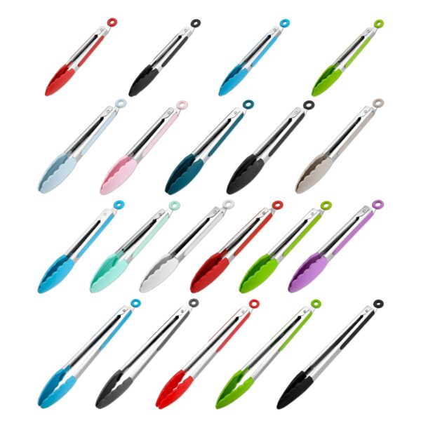 7- inch 9-inch 12- inch Premium Stainless Steel Kitchen Tongs with Safety Lock - 图片 7
