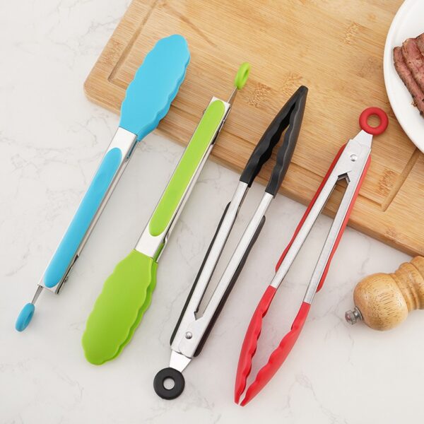 7- inch 9-inch 12- inch Premium Stainless Steel Kitchen Tongs with Safety Lock - 图片 5