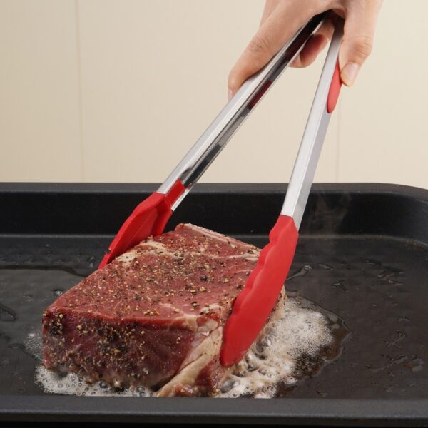 7- inch 9-inch 12- inch Premium Stainless Steel Kitchen Tongs with Safety Lock - 图片 6