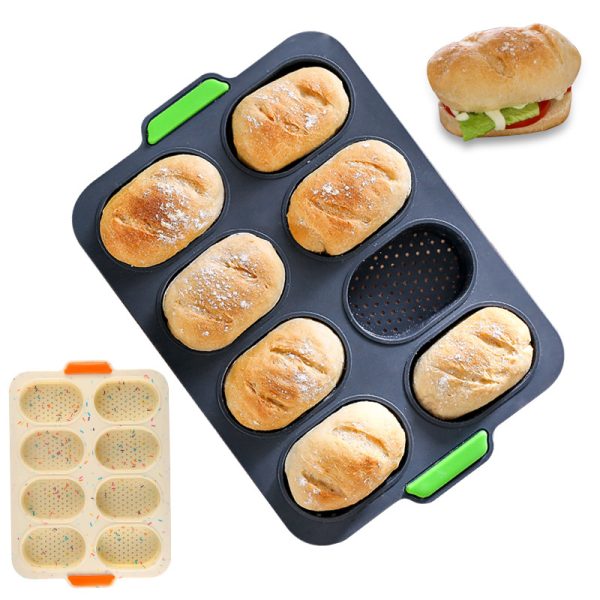 Nonstick Frech Bread Silicone Baking Perforated Pan