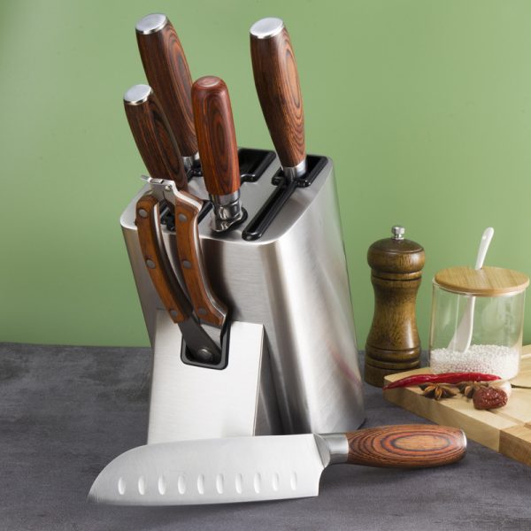 7pcs Kitchen Knife with Stainless Steel Holder