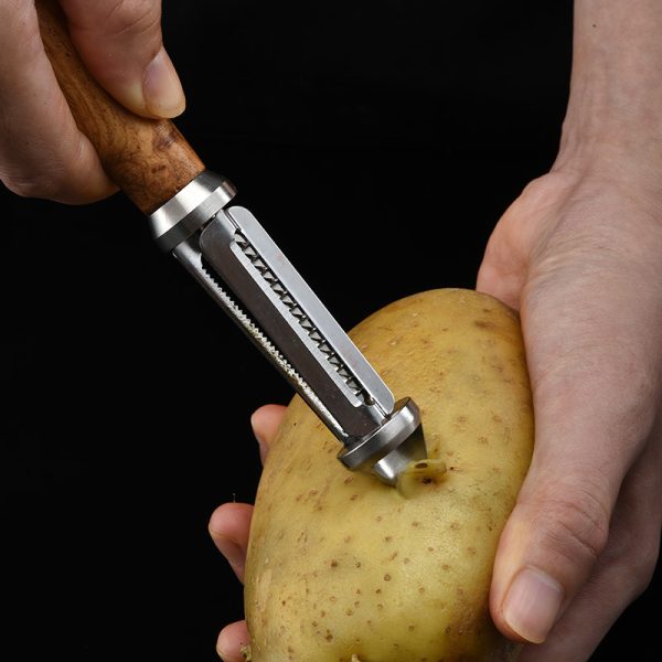 Multi Function Peeler with Wooden handle - 图片 2