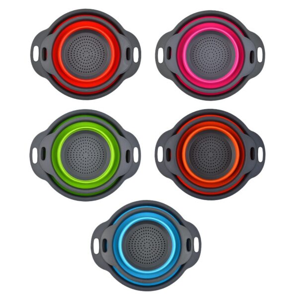 Silicone Foldable Collapsible Colander - 图片 4