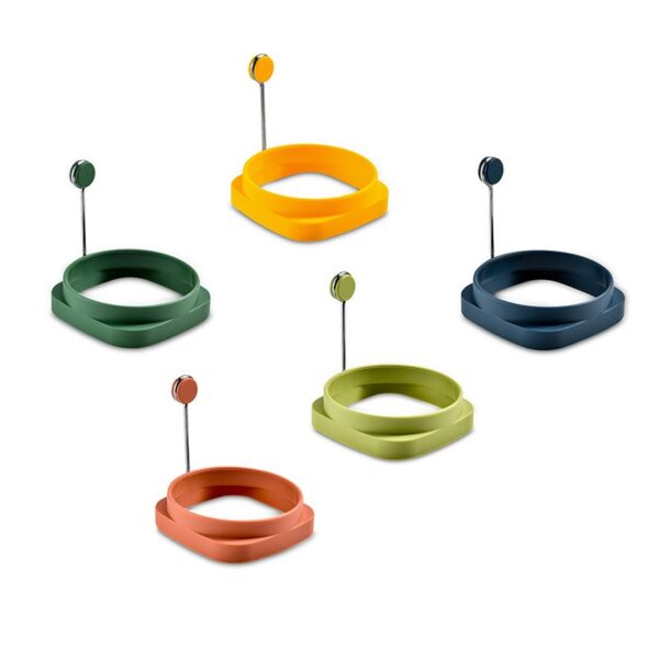 Colored Non-sticked Frying Egg Rings with Easy Grip Handle