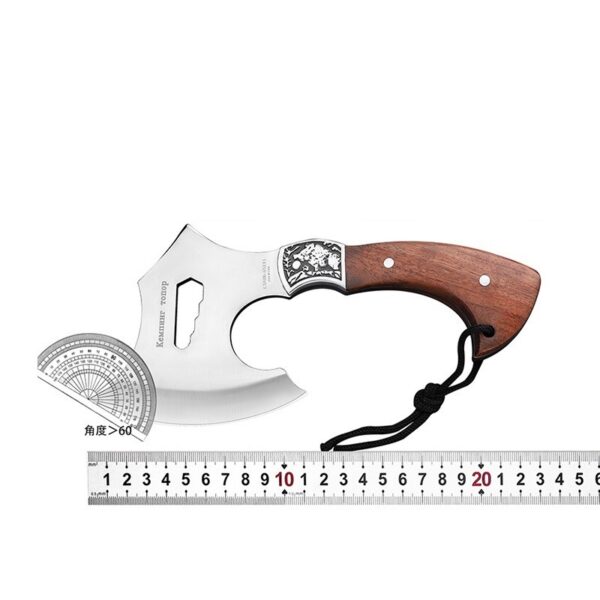 Ultra Sharp Multi-Function Portable Hatchet Axe with Wooden Oxford Cloth Sheath - 图片 2