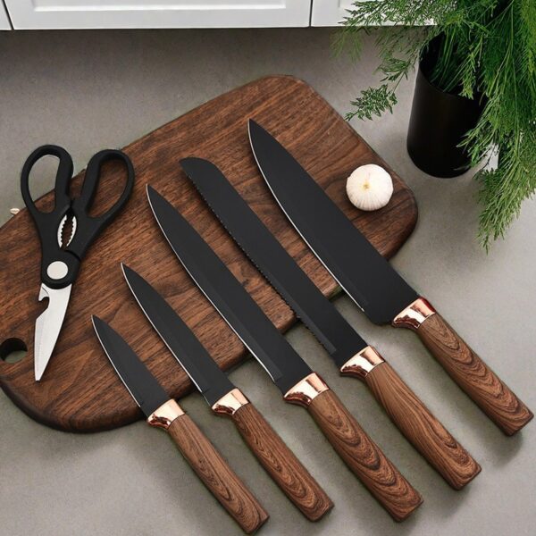 Cheap Price Colorful Kitchen Knife Set with Coating Surface