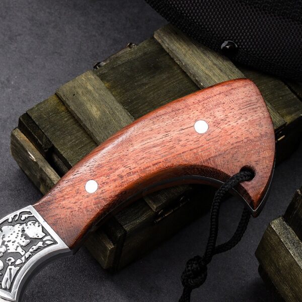 Ultra Sharp Multi-Function Portable Hatchet Axe with Wooden Oxford Cloth Sheath - 图片 5