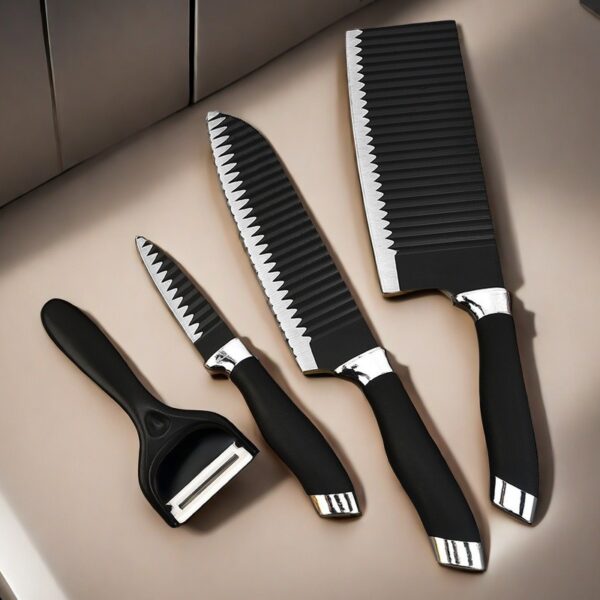 Cheap Price Colorful Kitchen Knife Set with Coating Surface - 图片 3