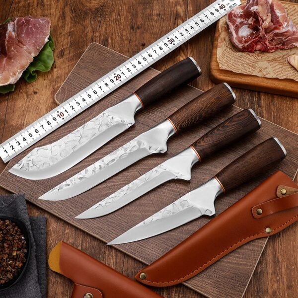 Ultra Sharp Hand Forged Chef Knife Set with Ergonomic Wooden Hander - 图片 2