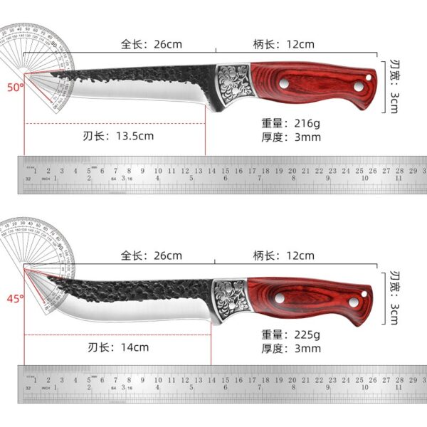 Ultra Sharp Premium Craftsmanship Handmade Boning Knife with Wooden Twin-Rivet Handle - 图片 6