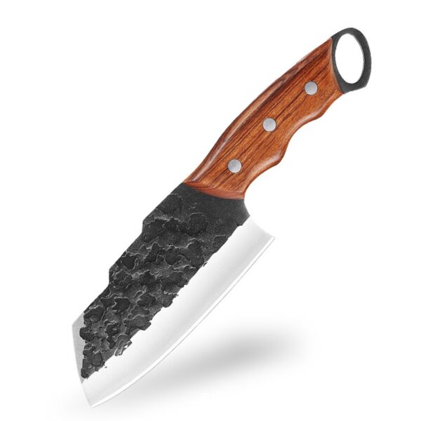 Outdoor Premium Hand Forged Utility Knife Boning Knife and Vegetable Knife with Leather Sheath - 图片 3