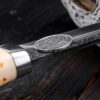 Retro Style Stylish Outdoor Viking Knife with Tiger Shape Handle - 图片 3