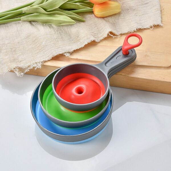 3 PCS Plastic Funnel for Kitchen Use - 图片 2