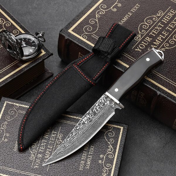 Ultra Sharp Premium Quality Camping Outdoor Meat Knife with Damascus Pattern - 图片 2