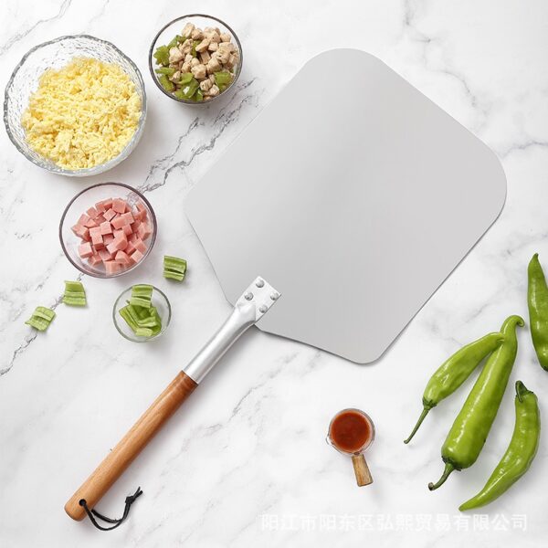 Hot Selling Aluminum Pizza Peel with Wooden Handle - 图片 3
