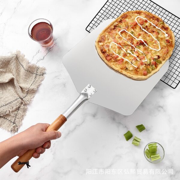 Hot Selling Aluminum Pizza Peel with Wooden Handle - 图片 2