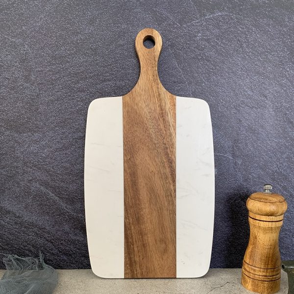 Acacia Wood Cutting Board and Chopping Board with Handle - 图片 3