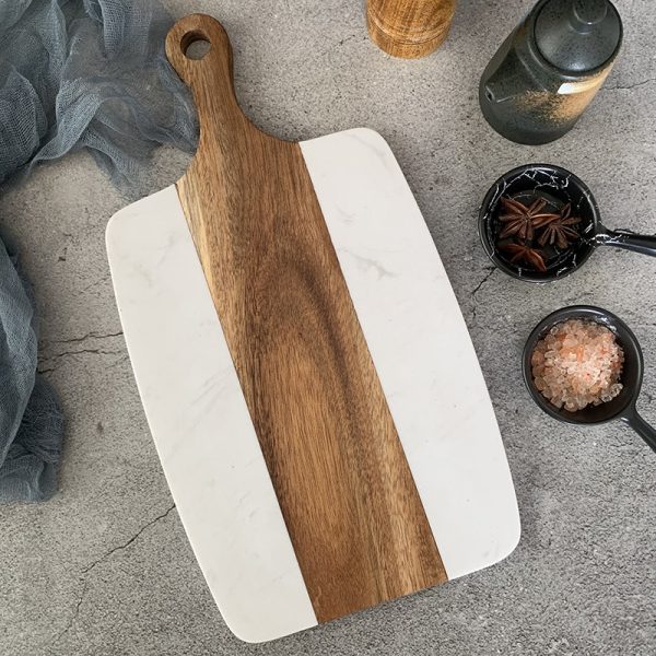 Acacia Wood Cutting Board and Chopping Board with Handle - 图片 2